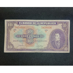 10 pesos oro - 1943