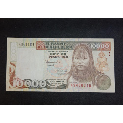 10000 pesos oro - 1992